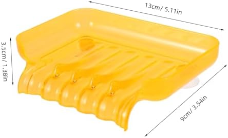 WOONEKY Bathroom Waterfall Soap Dish with Suction Cups