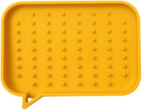 Self Draining Soap Dish Silicone Holder with Drainage Hole Orange