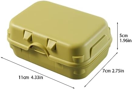 Valcla Soap Dish 2-Pack Portable Lock Double Layer Bathroom Holder