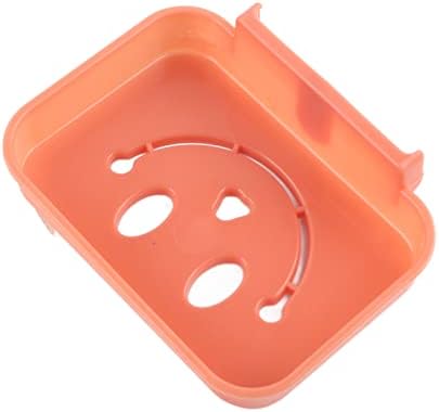 Plastic Soap Dish Holder Pink Wall Mounted Organizer
