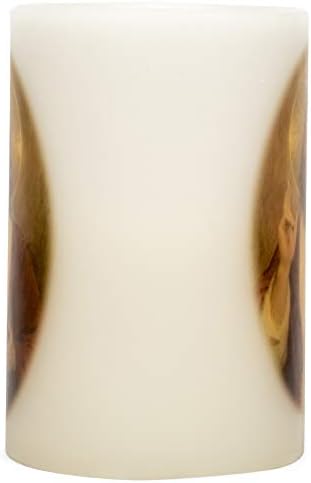 Sacred Heart of Jesus Pillar Candle White 4x4 Wax Mold
