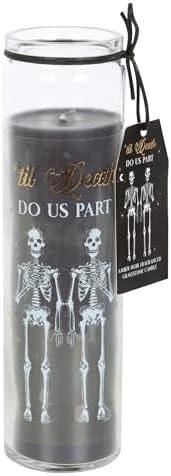 Til Death Do Us Part Amber Noir Tube Candle - Gothic Wedding Gift 1