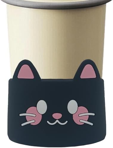 Silicone Coffee Cup Sleeves with Cute Animal Design