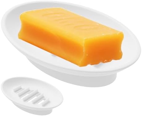 Eco-Friendly Silicone Soap Dish - Compact Drainable Holder