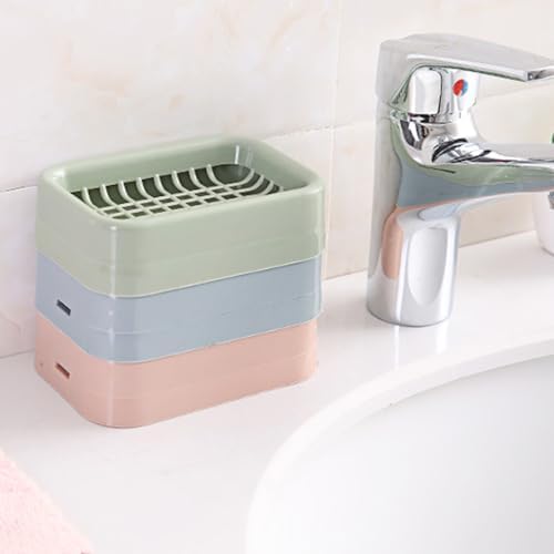 PP Double Layer Grid Drain Soap Box Holder