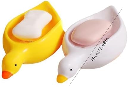 Self Draining Soap Holder Duck Shape Tray for Bathroom Kitchen