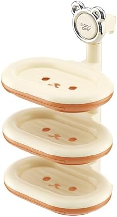 3 Tier Rotating Bar Soap Holder for Shower