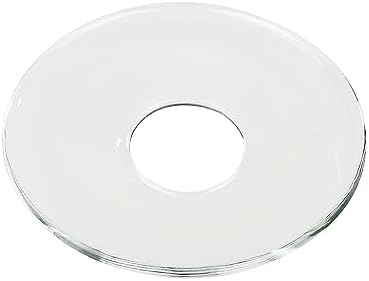VGEUNA 12 Pack Clear Bent Glass Candle Drip Bobeches