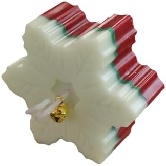 Winter-Themed Christmas Candles with Snowflake Design