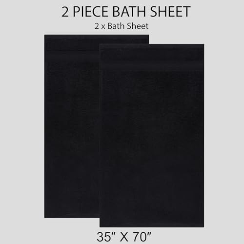 All Design Towels Quick-Dry Jumbo Bath Sheet Set of 2 1