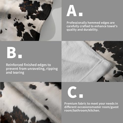 Granbey Cow Skin Print Hand Towels 2 Pack 1