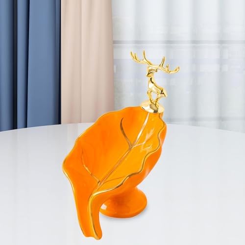 Ceramic Leaf Shape Soap Dish Tray with Self Draining Design