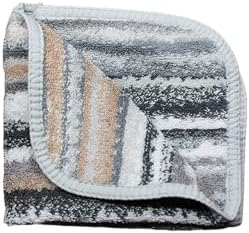 Graccioza Venice Guest Towel - 12x20 Inch Grey Striped Cotton Towel