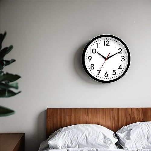 DAXSMY 8 Inch Silent Analog Wall Clock