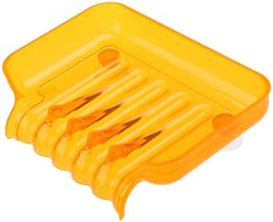 Ciieeo Bathroom Waterfall Soap Dish with Clear Orange Cup Holder