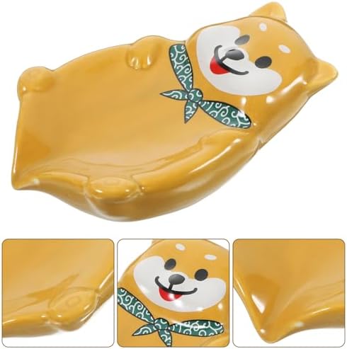 Cabilock Cute Dog Shape Ceramic Soap Holder