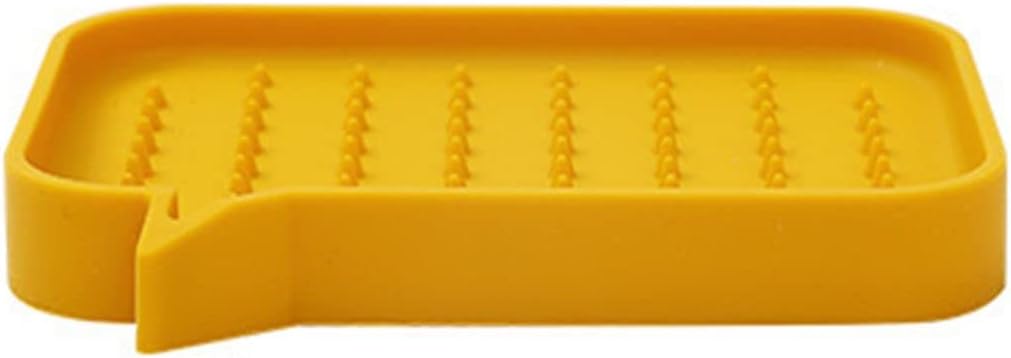 Self Draining Soap Dish Silicone Holder with Drainage Hole Orange