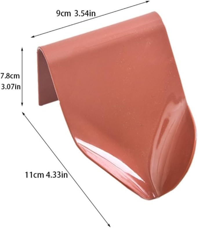 Valcla 3 Piece Soap Dish Set Red Bathroom Drain Rack