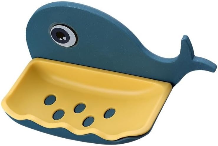 Whale Soap Holder Wall Mounted Bathroom Accessory No Drilling Required
