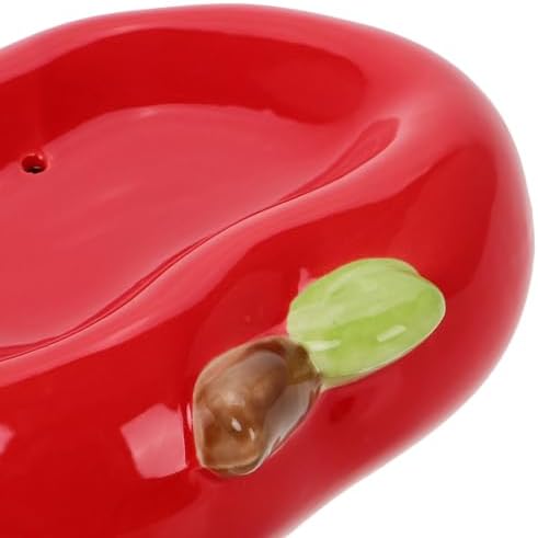 Ceramic Apple Soap Holder with Drainage Tray 1