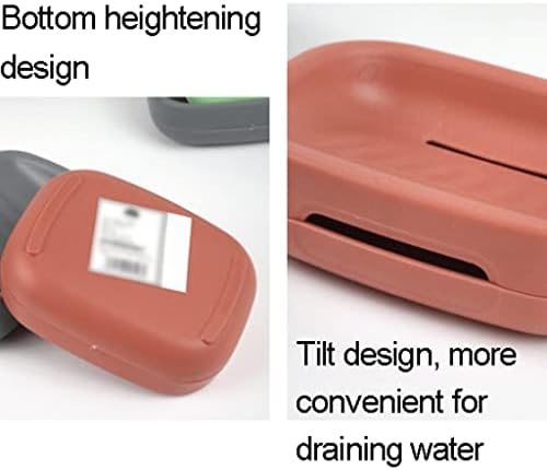 SUREK Simple Countertop Soap Holder with Drainage Double Layer Dish
