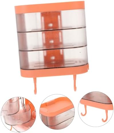 Ciieeo Wall Mounted Rotating Soap Dish for Bathroom Drainage Storage