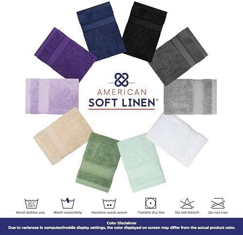 American Soft Linen Salem 6-Piece Towel Set in Mint