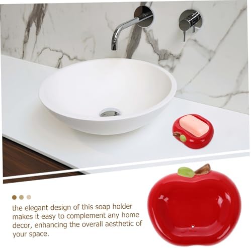 LIFKICH Apple Shaped Ceramic Soap Holder 1