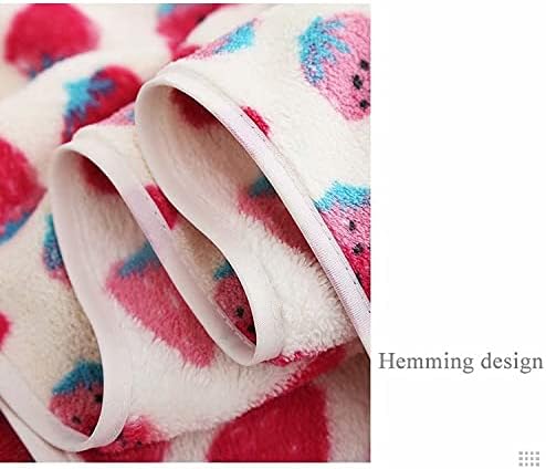 Cute Strawberry Print Bath Towels Set for Kids Adults