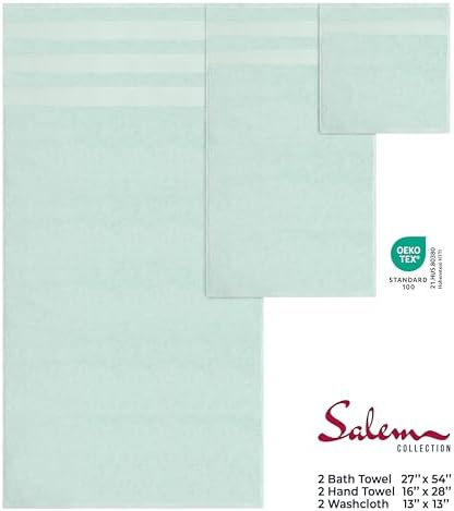 American Soft Linen Salem 6-Piece Towel Set in Mint