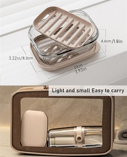 GlitzyStar Soap Dish Holder with Lid - Horizontal