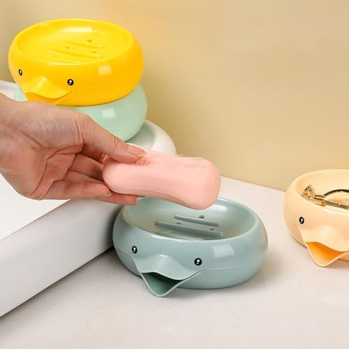 Cute Duck Soap Dish Holder for Bathroom Kitchen