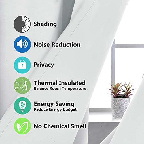 DriftAway Blackout Curtain Liner 2 Panels 50x58 Inches