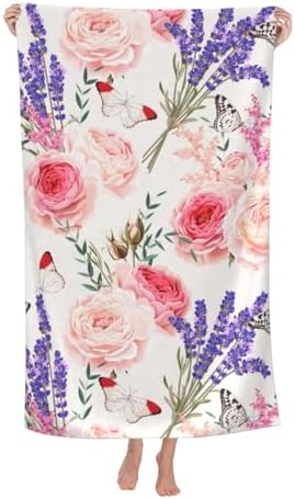 Ti Caldi Lavender Floral Beach Towel