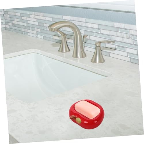 Cabilock Ceramic Apple Soap Holder with Drainage 1