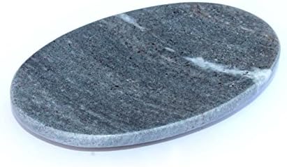 KLEO Natural Black Stoneware Soap Dish Oval Shape