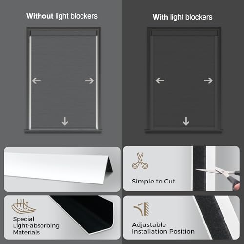 HeyBlinds Motorized Blinds with Remote and Alexa Compatibility