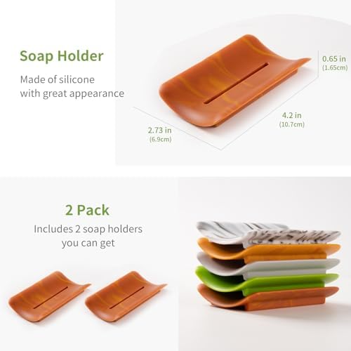 LOYATRO Silicone Bar Soap Holder for Shower