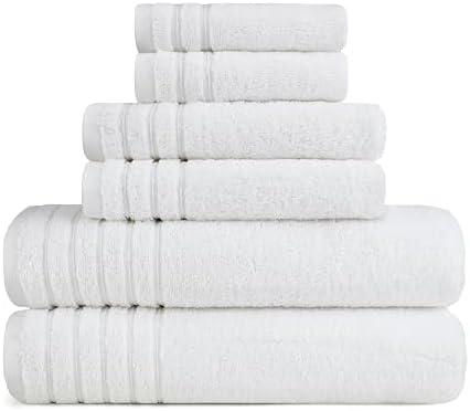 BW Luxe Home 6-Piece Turkish Cotton Towel Set