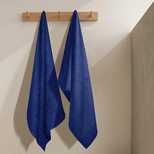 MyOwn Ultra Soft 2 Pack Bath Towel Set Navy Blue