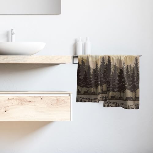 Imiss Black Bear Deer Hand Towel Set of 2