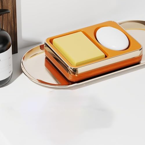 Luxury 2 Compartment Soap Box for Bathroom Travel Camping