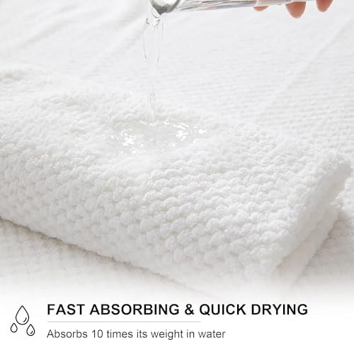 Smuge 4-Piece Bath Towel Set 35x70 Inches Quick Dry Microfiber