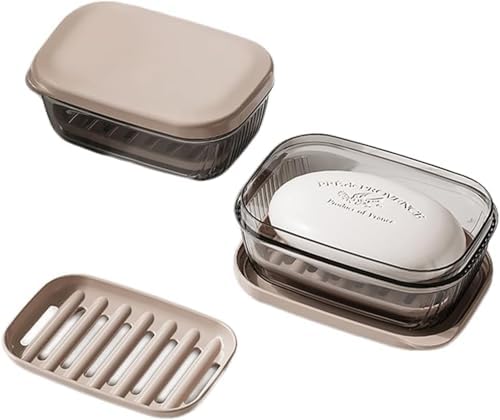 GlitzyStar Soap Dish Holder with Lid - Horizontal