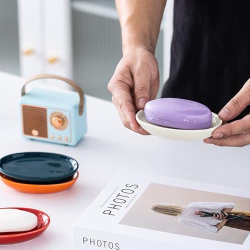 Ceramic Soap Dish for Bathroom Kitchen Dry Stop Soap Holder