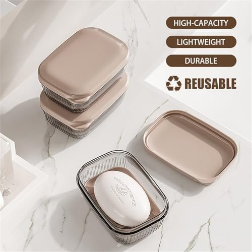GlitzyStar Soap Dish Holder with Lid - Horizontal