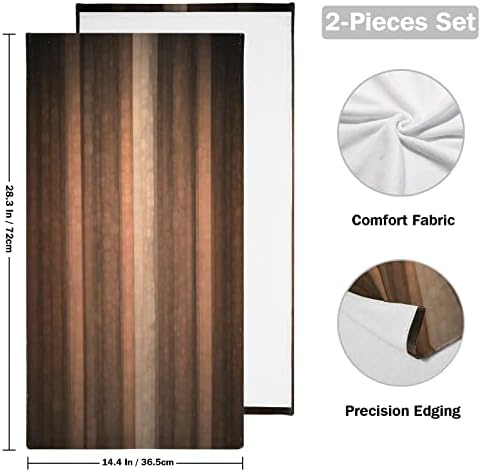 AIYOOLER Hand Towels Set of 2 Brown Earth Orange Design