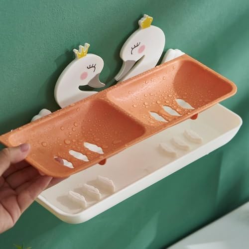 Plastic Soap Dish Holder with Cartoon Design