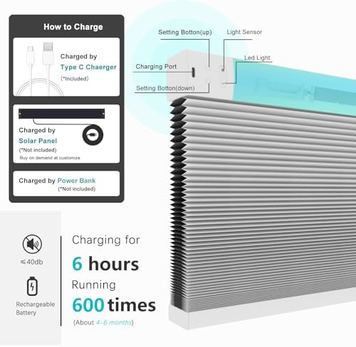Changshade Motorized Cellular Shades with Remote Control