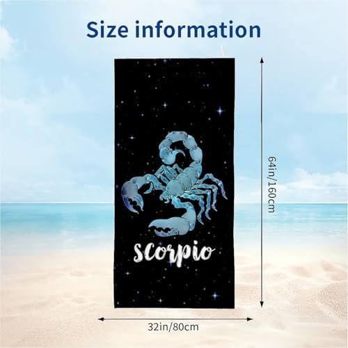 Scorpion Fluffy Oversized Beach Towel 32x64 Inch